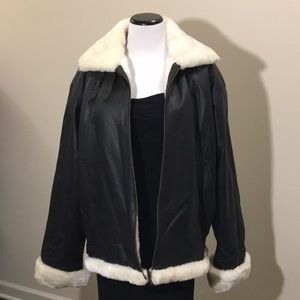 Leather World by Lucky Leather Women's Black Coat